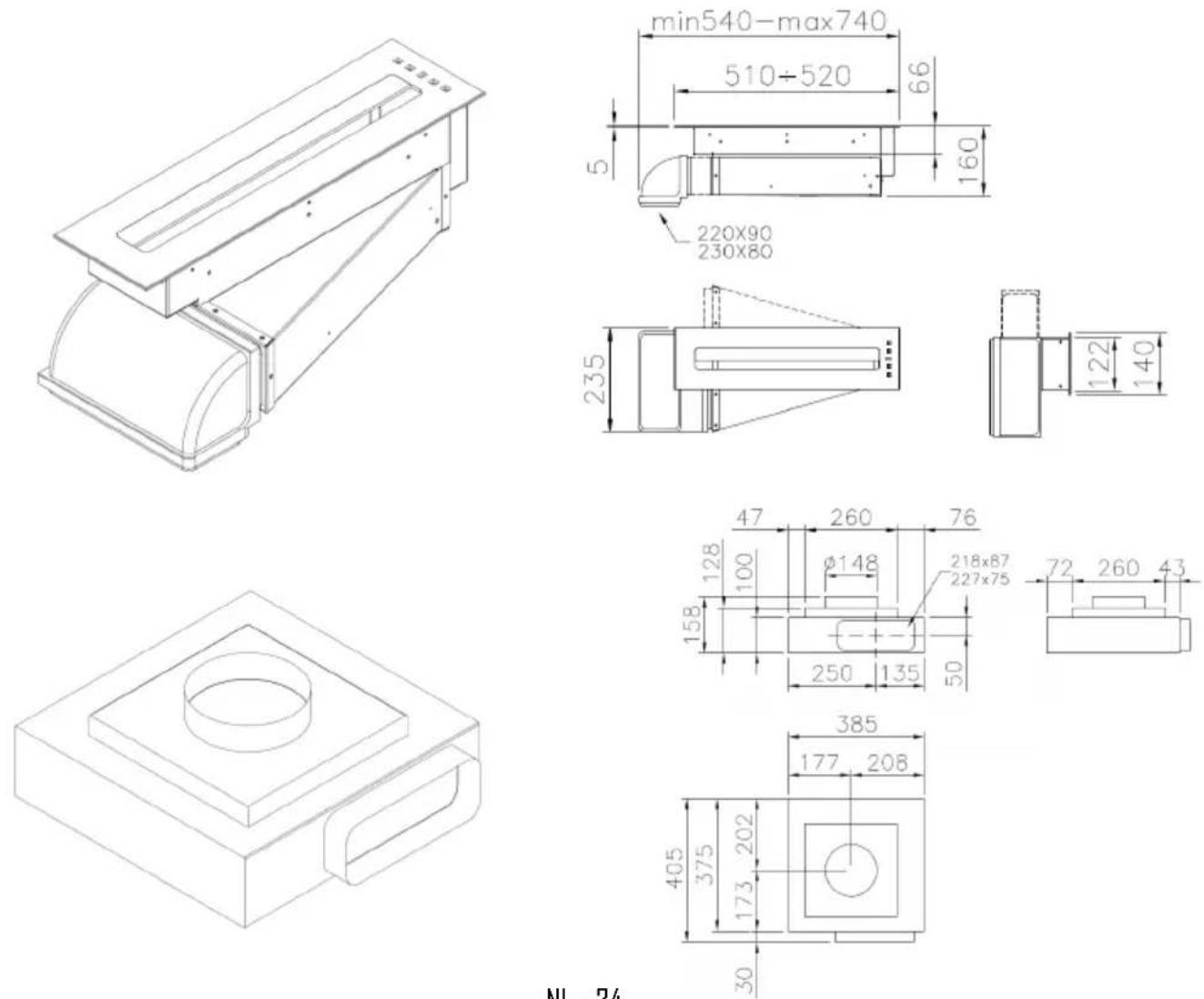 Fulgor Milano FPH 5114 TC BK - INSTRUKTIES VOOR DE MONTAGE - 1