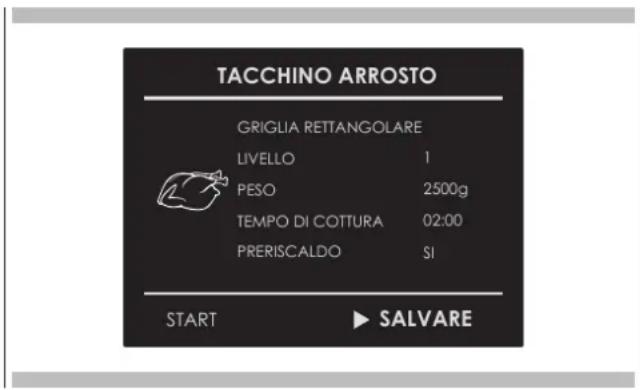 Fulgor Milano FCMO 4507 TM ME - Salvare una ricetta personalizzata: - 3