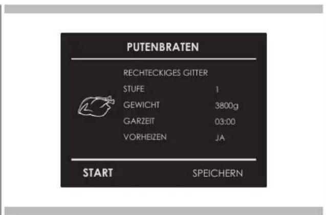 Fulgor Milano FCMO 4507 TM ME - Ein vorhandenes Rezept auswahlen: - 1
