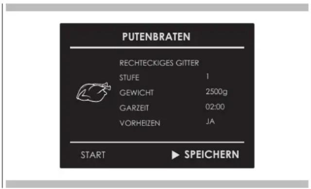 Fulgor Milano FCMO 4507 TM ME - Ein eigenes Rezept abspeichern: - 3