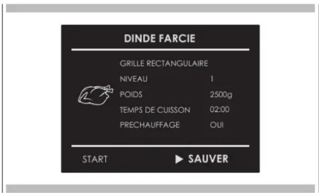 Fulgor Milano FCMO 4507 TM ME - Sauvegarder une recette personnalisée : - 3