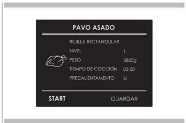 Fulgor Milano FCMO 4507 TM ME - Selecciónar una receta ya configurada: - 1