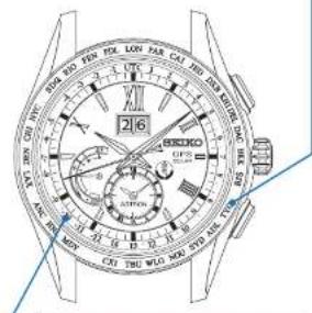 SEIKO Astron SSE147J1 - Affichage du fuseau hora et liste des fuseaux du monde entier - 1