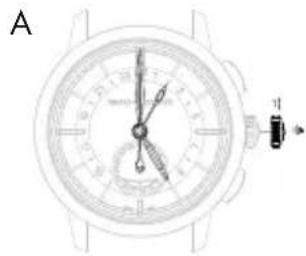 Girard-Perregaux 1966 495551113111A - Stunden und Minuten der Referenzzeit (Home Time) - 1