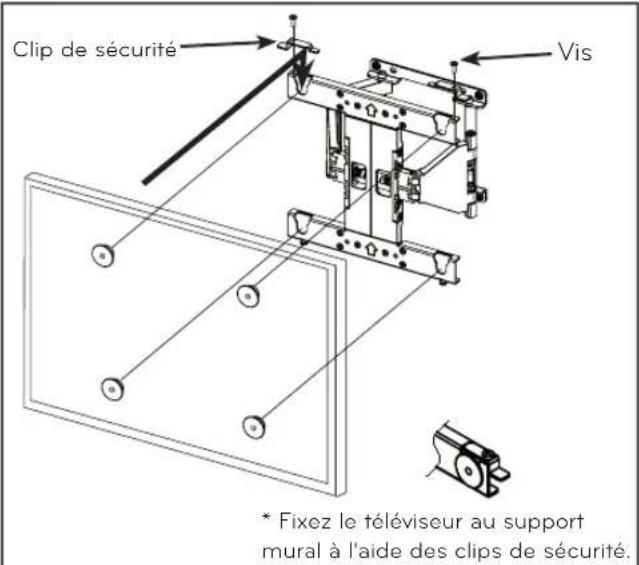 LG LSW400BG - Assemblage du téléviseur au support mural - 1