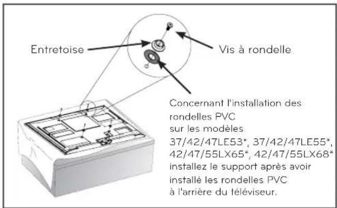 LG LSW400BG - Fixation du support de montage au téléviseur - 1