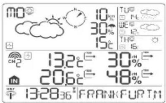 HAMA WFC970 - PASSARE ALL'INFORMAZIONE METEO PER IL GIORNO SUCCESSIVO - 1