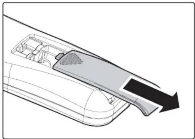 Planar PD4010 - INSERTING THE REMOTE CONTROL BATTERIES - 1