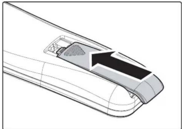 Planar PD4010 - INSERTING THE REMOTE CONTROL BATTERIES - 3