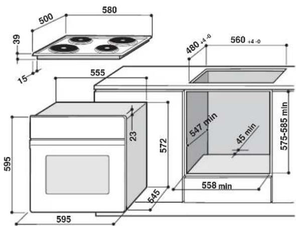 INDESIT HI 50.A (BK) - Fitting the appliance - 1