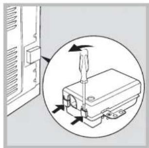 INDESIT HI 50.A (BK) - Fitting the power supply cable - 1