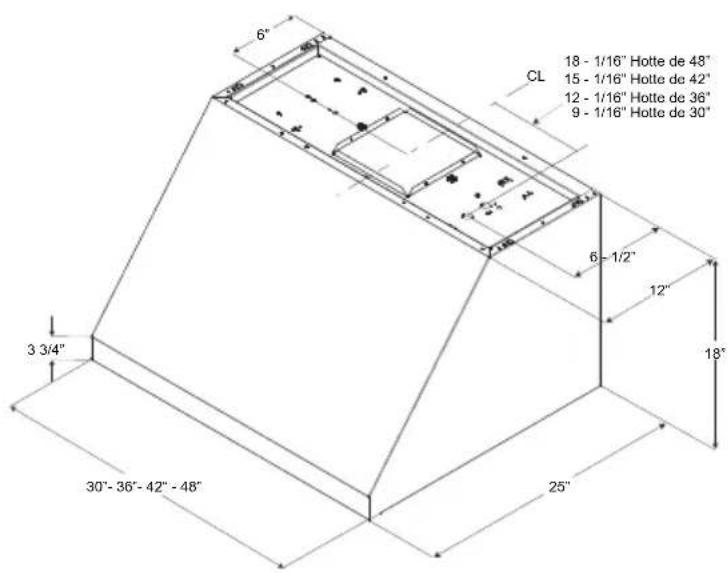 BLOMBERG BCHP30100SS - Dimensions et Dégagement - 1