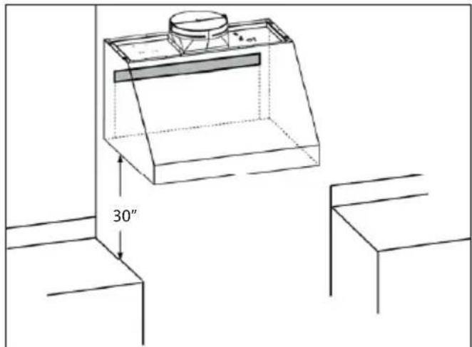 BLOMBERG BCHP30100SS - Hang hood on wood support - 2