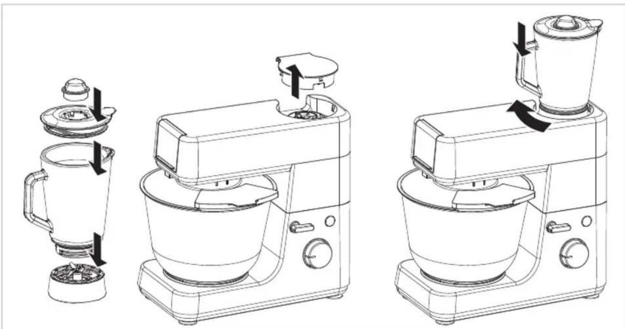 BESTRON AKM1600S - FONCTIONNEMENT - Utilisation du robot mixeur - 1