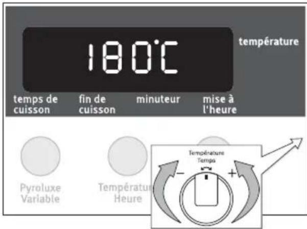 ARTHUR MARTIN ELECTROLUX AOC 35040 X - Modifier la températe du four - 1