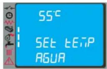 Cola Termo Plus 18 - Modificacion de la consigna temperatura del agua e de ambiente - 1