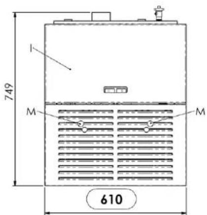 Cola Termo Plus 18 - Medidas de la termoestufa de pellets TERMOPLUS 18 - 2