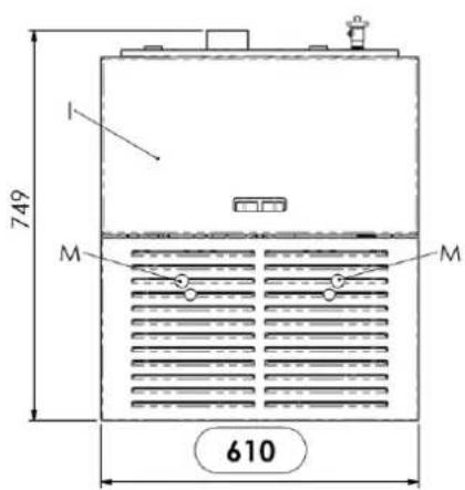 Cola Termo Plus 18 - Ingombri termo-stufa pellet TERMOPLUS 18 - 2