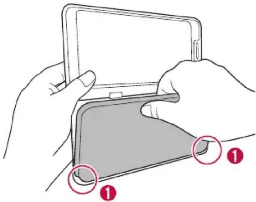 LG LMV505N - Mobiltelefon in das Produkt einsetzen - 2