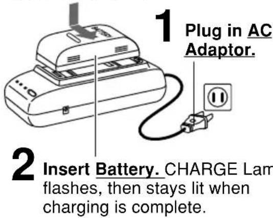 PANASONIC PVL552K - Charging the Battery Pack - 1