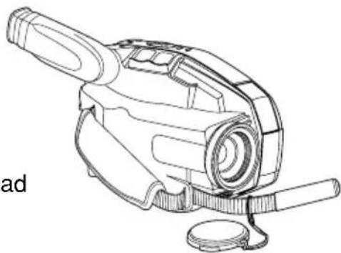 PANASONIC PVL552K - Attaching the Lens Cap.    Strap: - 1