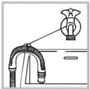INDESIT IWE 81283 SL CECO EU - Raccordement du tuyau de vidange - 2