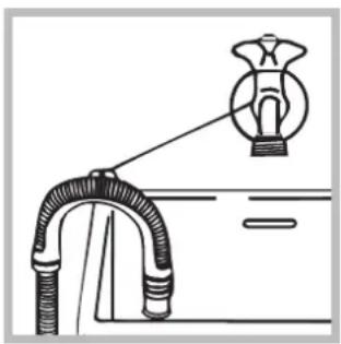 INDESIT IWE 81283 SL CECO EU - Ligação do tubo de descarga - 2