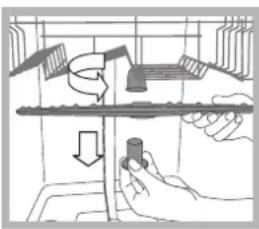 INDESIT EDIFP 28T9 A EU - Nettoyer les bras de lavage - 1
