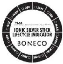 BONECO W2055D - 使用周期提示卡 - 1