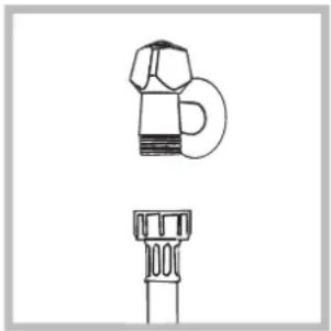 INDESIT PWC 8128 W (EU) - Connecting the water inlet hose - 1