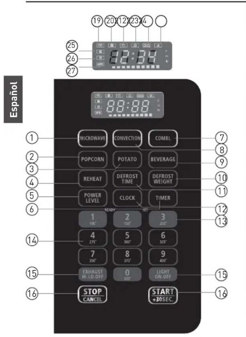 Furrion FMCM15BL - Control Panel - 1