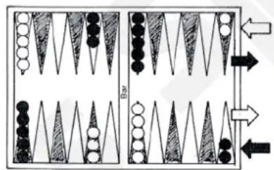 Philos Backgammon Kos medium - Position de base: - 1
