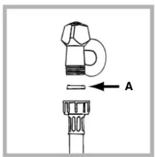 INDESIT WIXL 125 (ME) - Connecting the water inlet hose - 1