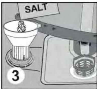 WALTHAM WT 2147 DSH - Remplissage du compartiment à sel - 2
