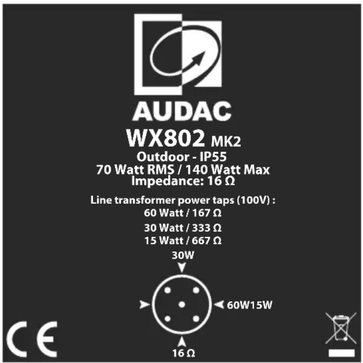 Audac WX802MK2OB - Étape 2 : réglages de puissance - 1