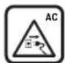 BOSCH EasyGrassCut 18260 - Beskrivning av symbolerna på gräsklipparen - 6