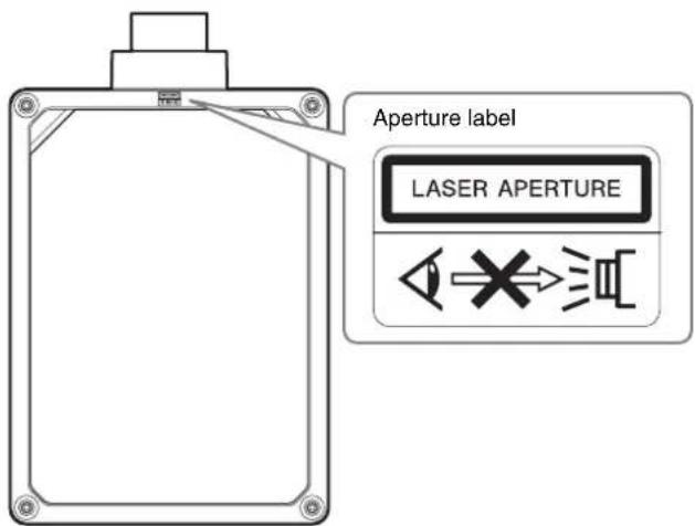 SONY VPLVW5000ES - Location of the label - 2