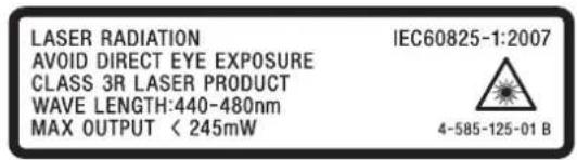 SONY VPLVW5000ES - ATTENTION - 1