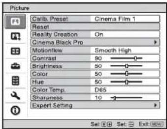 SONY VPLVW5000ES - Selecting the Menu Language - 2