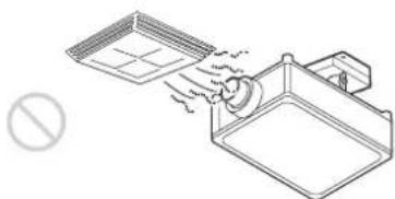 SONY VPLVW5000ES - Locations subject to direct cool or warm air from an air-conditioner - 1
