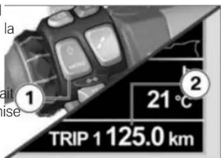 BMW K 1600 GTL (2018) - Selection du compteur kilométrique journalier - 1