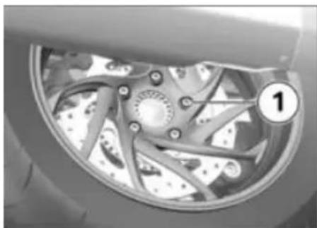 BMW K 1600 GTL (2018) - Montage de la roue avant dans le sens de rotation contraire - 9