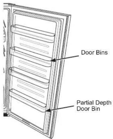 GE FUF14DLRWW - Clear Door Bins - 1