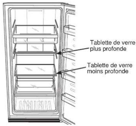 GE FUF14DLRWW - Tablette en verre réglables - 1