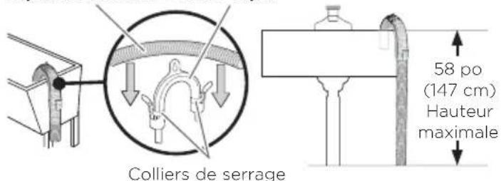Fisher & Paykel DE4024P1 - Raccordement du tuyau d'évacuation - 5