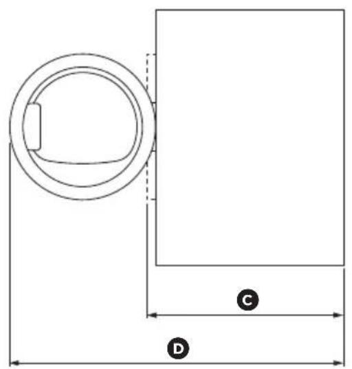 Fisher & Paykel DE4024P1 - Dimensions du produit - 2