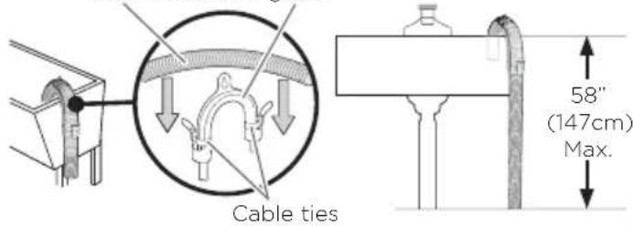 Fisher & Paykel DE4024P1 - To connect the drain hose: - 4