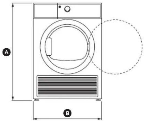 Fisher & Paykel DE4024P1 - Product dimensions - 1