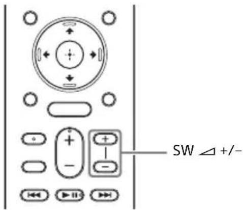 SONY HTX9000F - Adjusting the Volume of the Subwoofer - 1