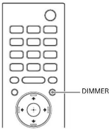 SONY HTX9000F - Modification de la luminosité des témoins (DIMMER) - 1
